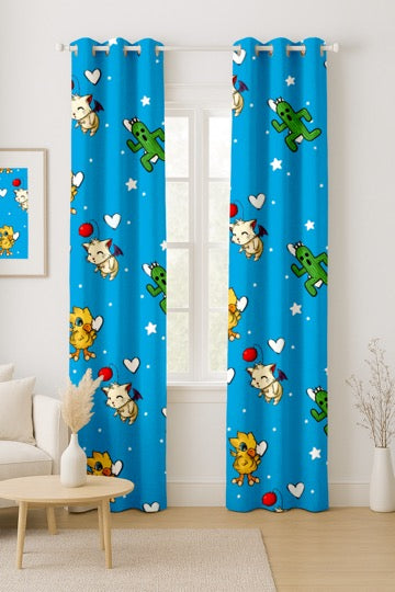 FF Blue Curtains