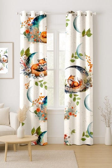 Fox And The Moon Curtains