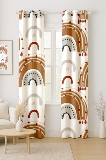 Rust Rainbows Curtains