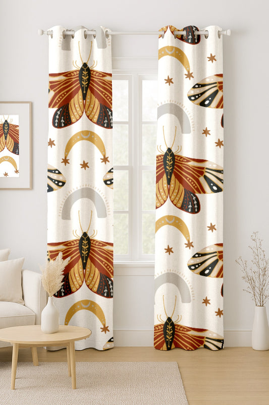 White Moth Curtains