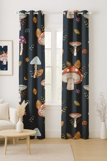 Happy Mushies Curtains